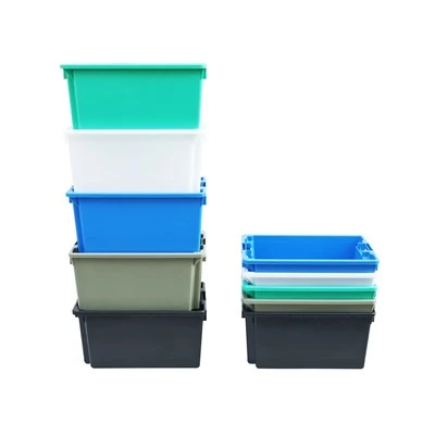 Tote Storio Plastig Stackable wedi'i Selio